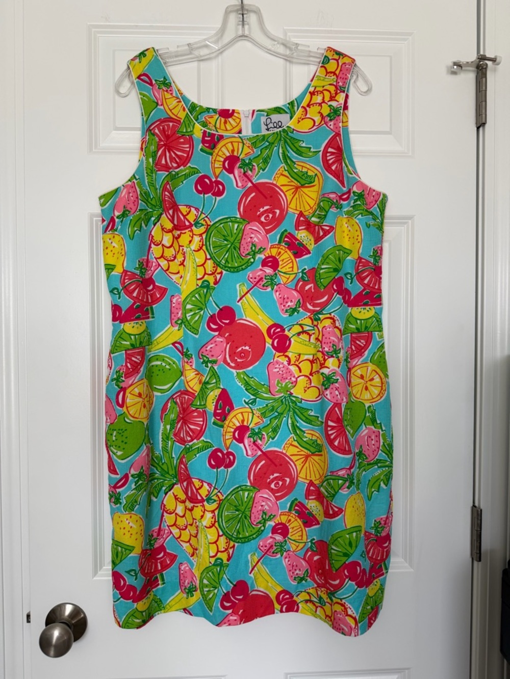 Rare Lilly Pulitzer Tutti Frutti classic shift dress size 16 white label